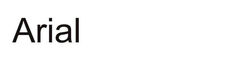 Arial font preview