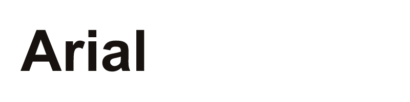 Arial font preview