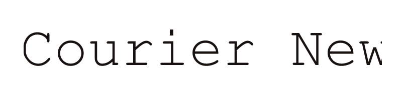 Courier New font preview