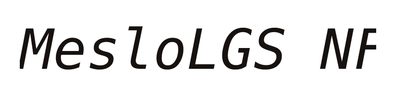 MesloLGS NF font preview